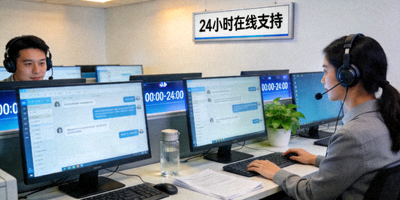 客服团队24小时在线支持的工作台